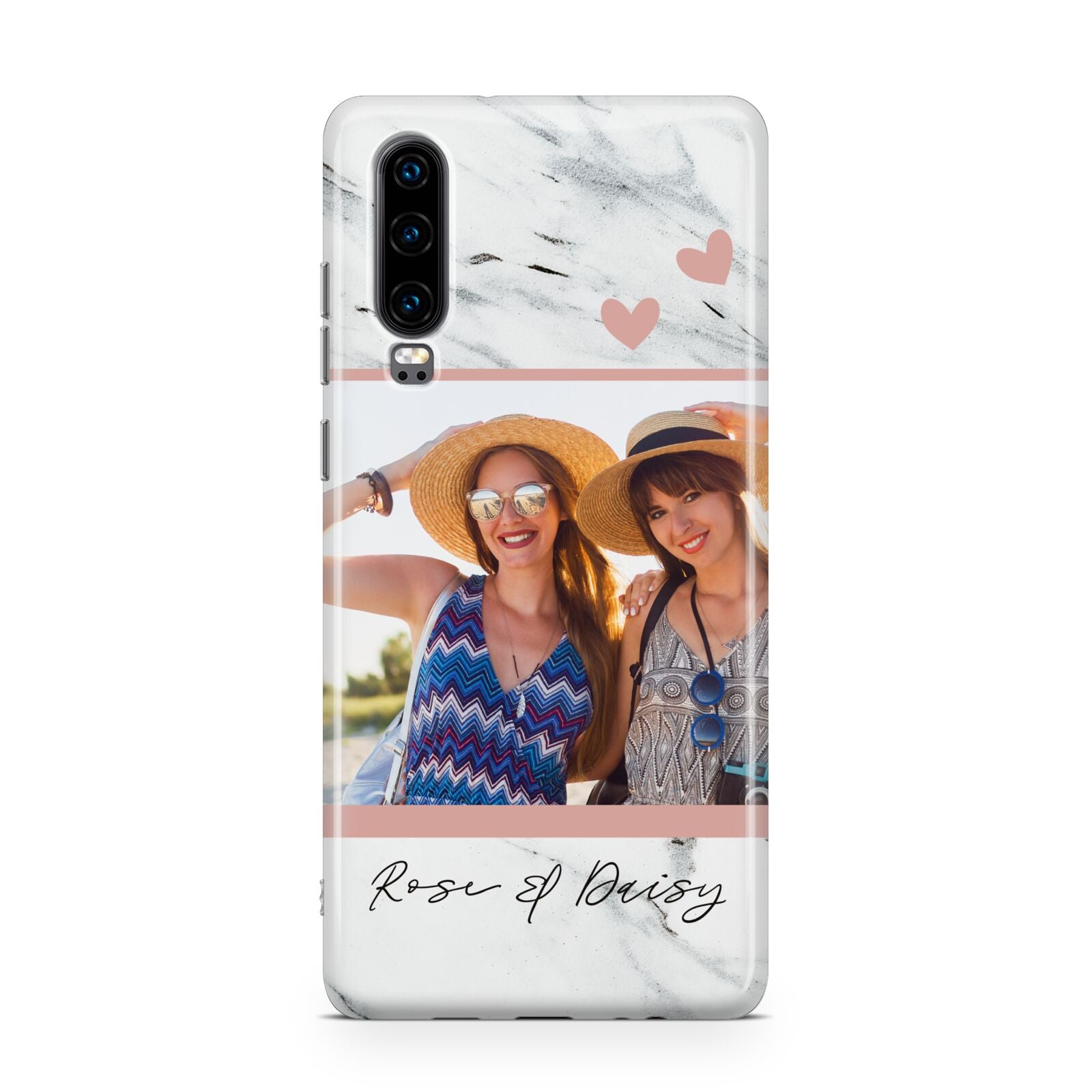 Marble Photo Upload with Text Huawei P30 Phone Case