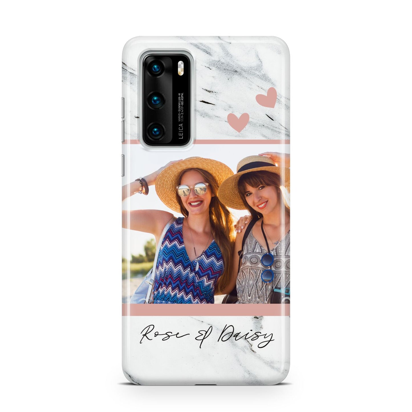 Marble Photo Upload with Text Huawei P40 Phone Case