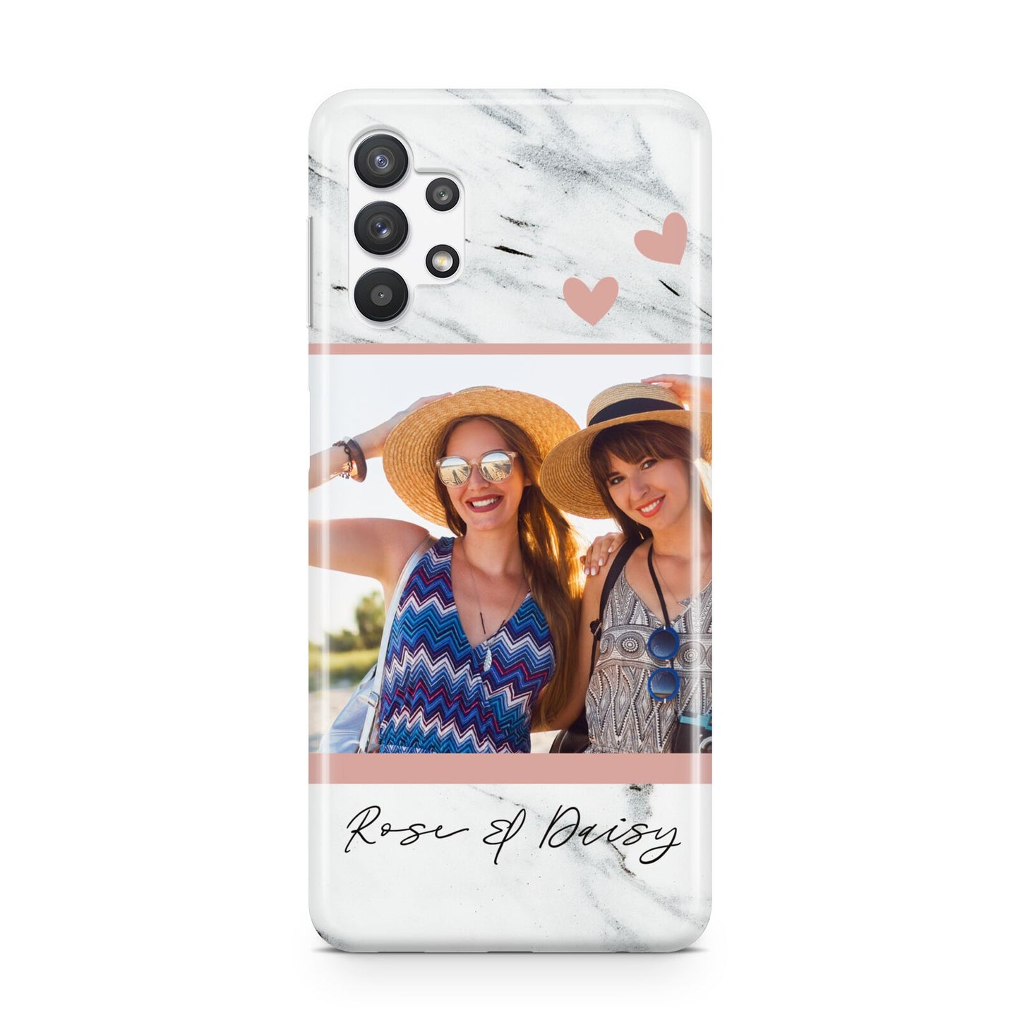 Marble Photo Upload with Text Samsung A32 5G Case