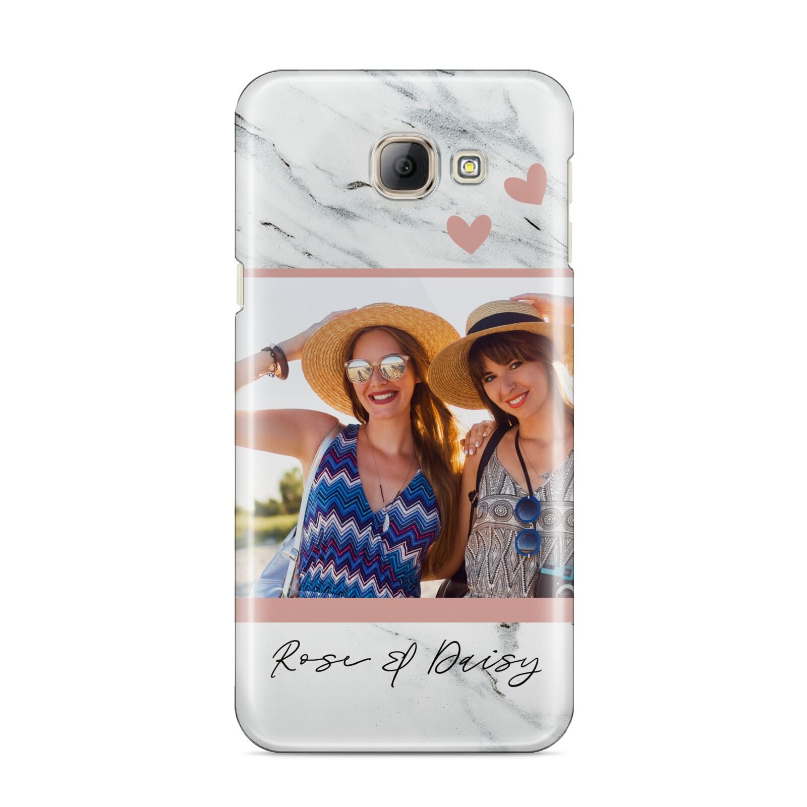 Marble Photo Upload with Text Samsung Galaxy A8 2016 Case