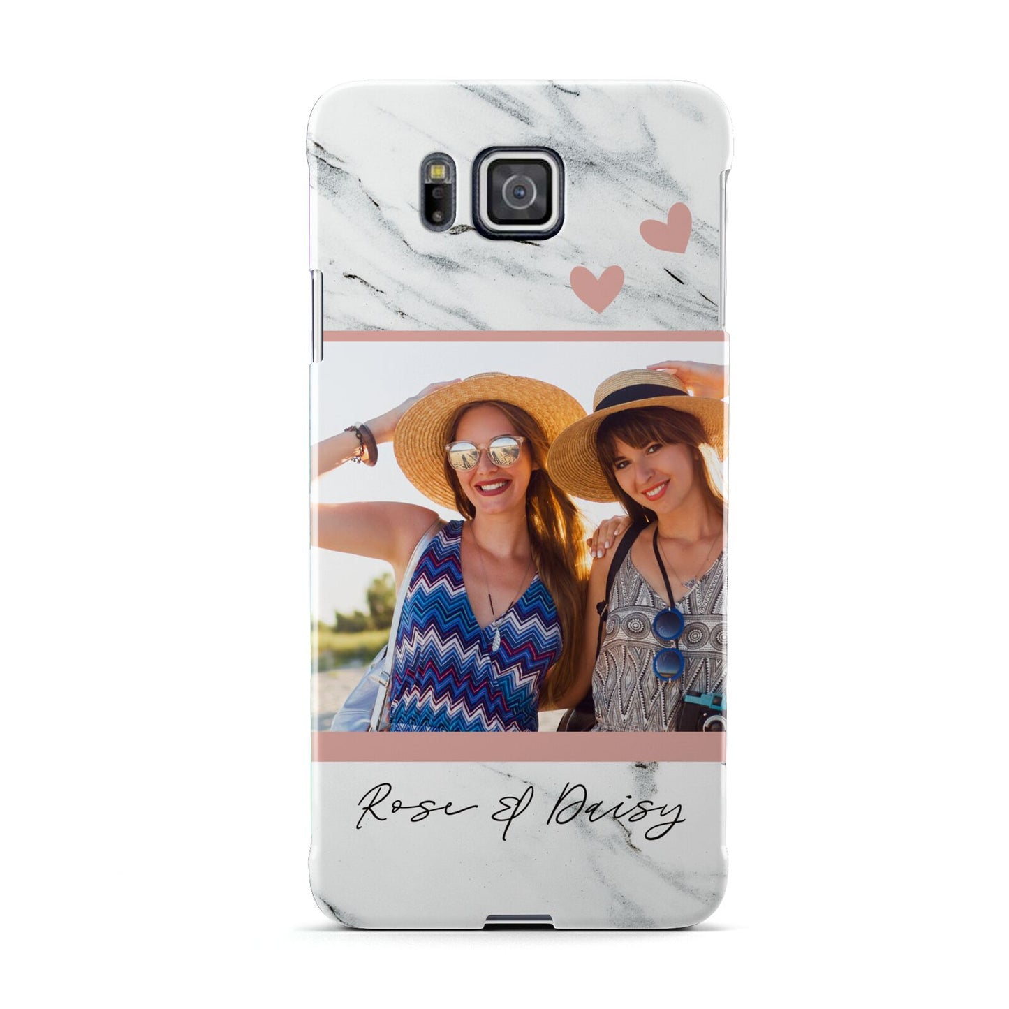 Marble Photo Upload with Text Samsung Galaxy Alpha Case