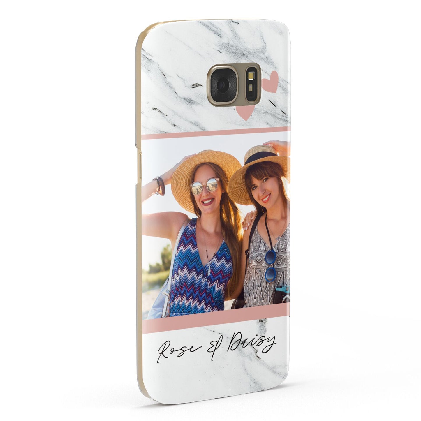 Marble Photo Upload with Text Samsung Galaxy Case Fourty Five Degrees