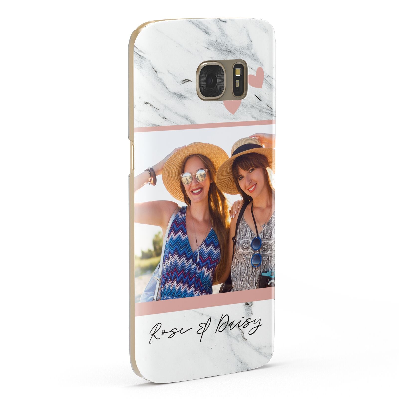 Marble Photo Upload with Text Samsung Galaxy Case Fourty Five Degrees