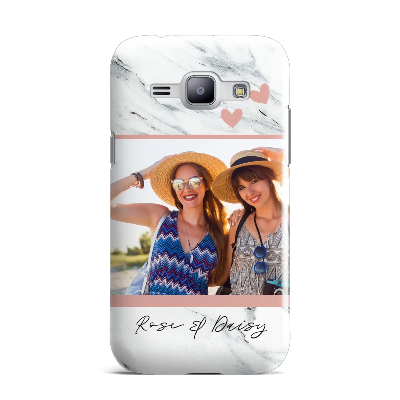 Marble Photo Upload with Text Samsung Galaxy J1 2015 Case