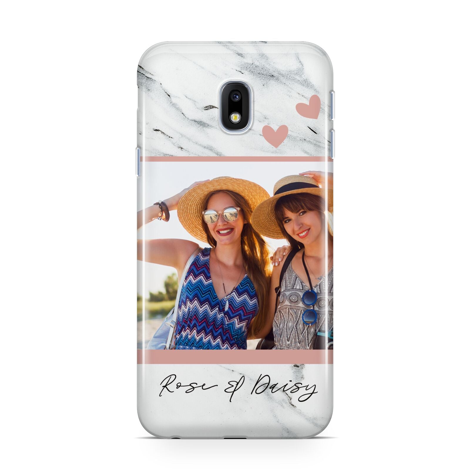 Marble Photo Upload with Text Samsung Galaxy J3 2017 Case