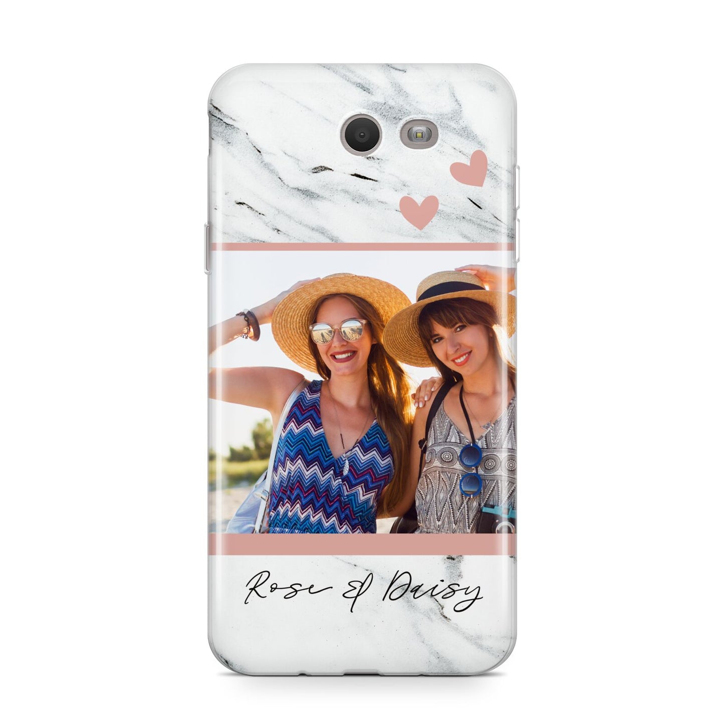 Marble Photo Upload with Text Samsung Galaxy J7 2017 Case