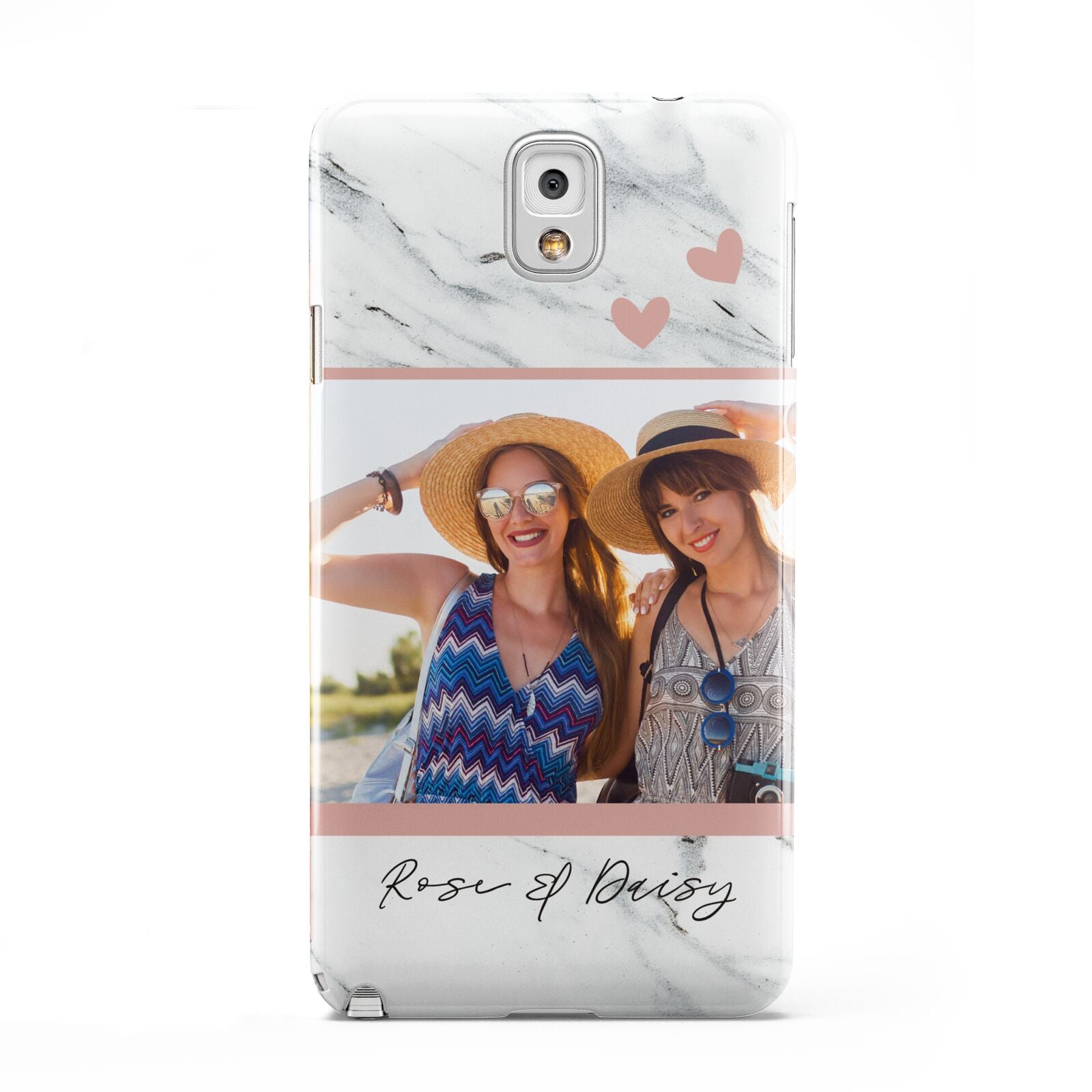 Marble Photo Upload with Text Samsung Galaxy Note 3 Case