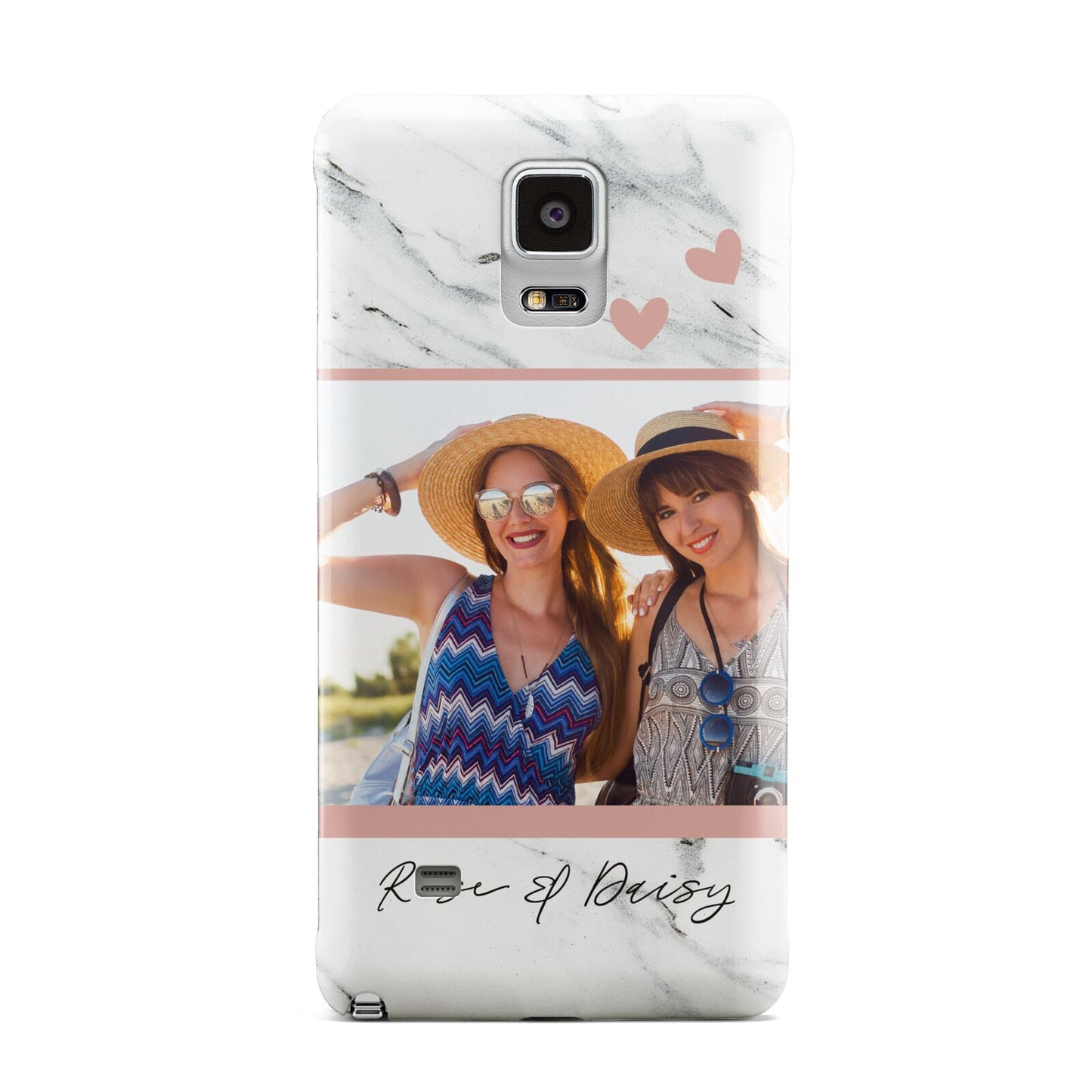 Marble Photo Upload with Text Samsung Galaxy Note 4 Case