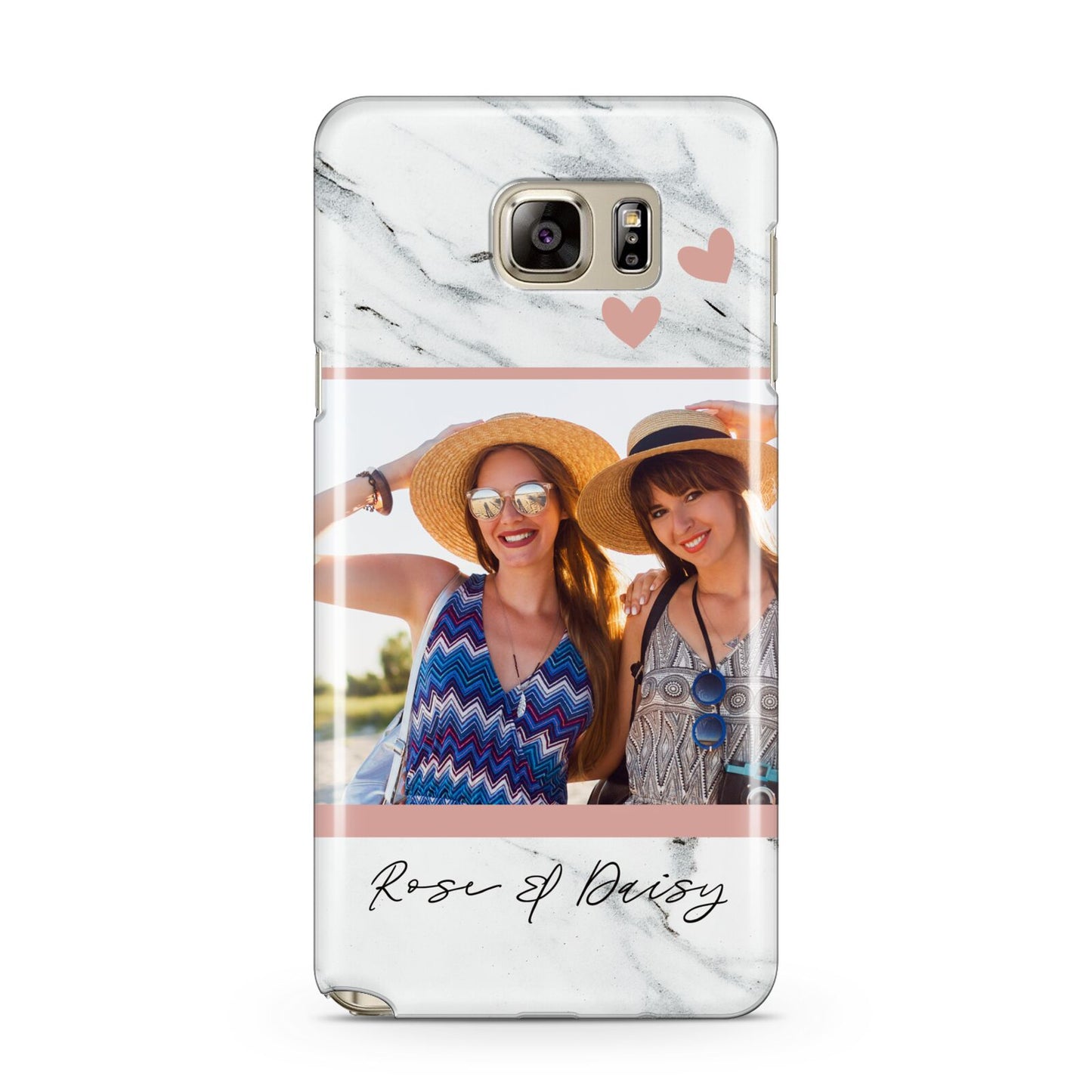 Marble Photo Upload with Text Samsung Galaxy Note 5 Case