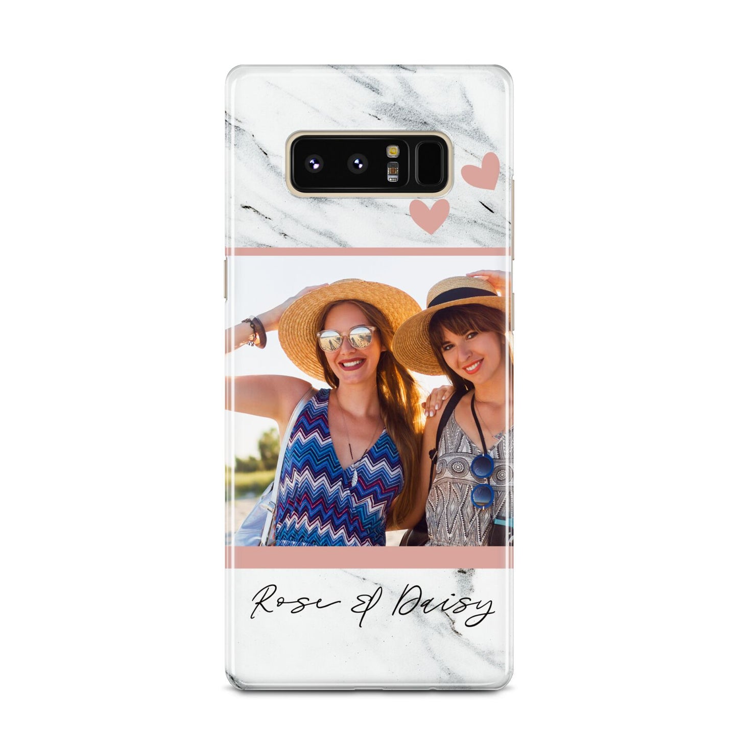 Marble Photo Upload with Text Samsung Galaxy Note 8 Case