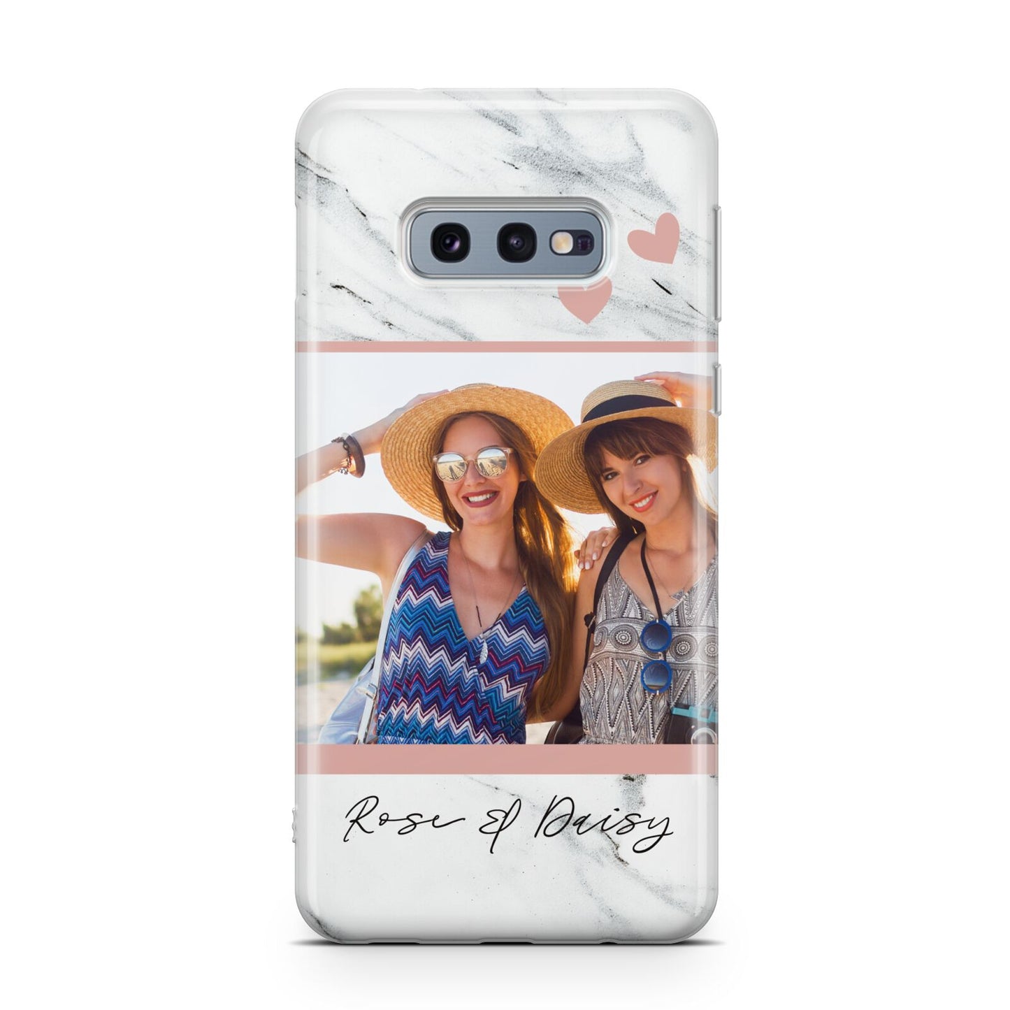 Marble Photo Upload with Text Samsung Galaxy S10E Case