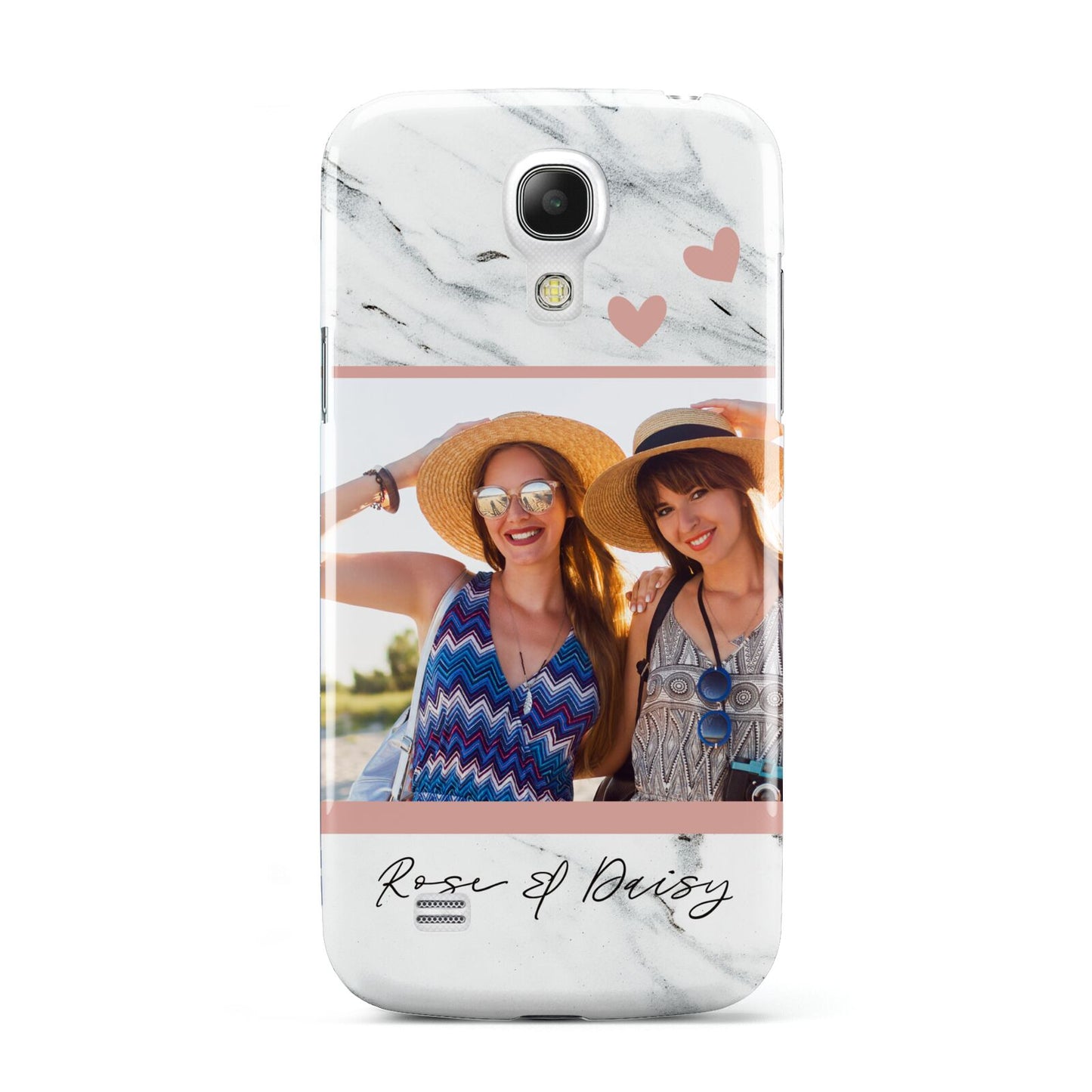 Marble Photo Upload with Text Samsung Galaxy S4 Mini Case