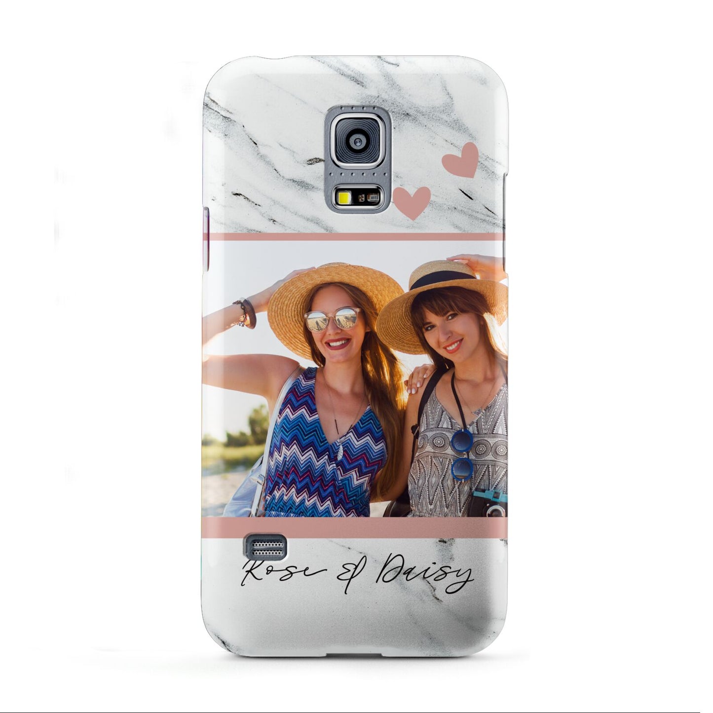 Marble Photo Upload with Text Samsung Galaxy S5 Mini Case