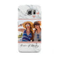 Marble Photo Upload with Text Samsung Galaxy S6 Case