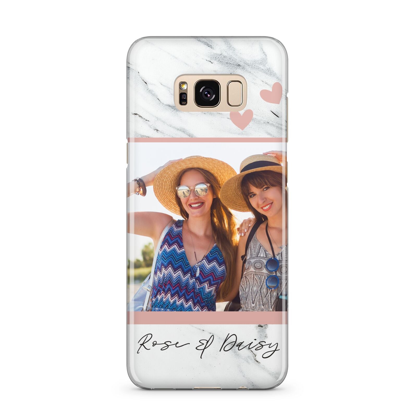 Marble Photo Upload with Text Samsung Galaxy S8 Plus Case