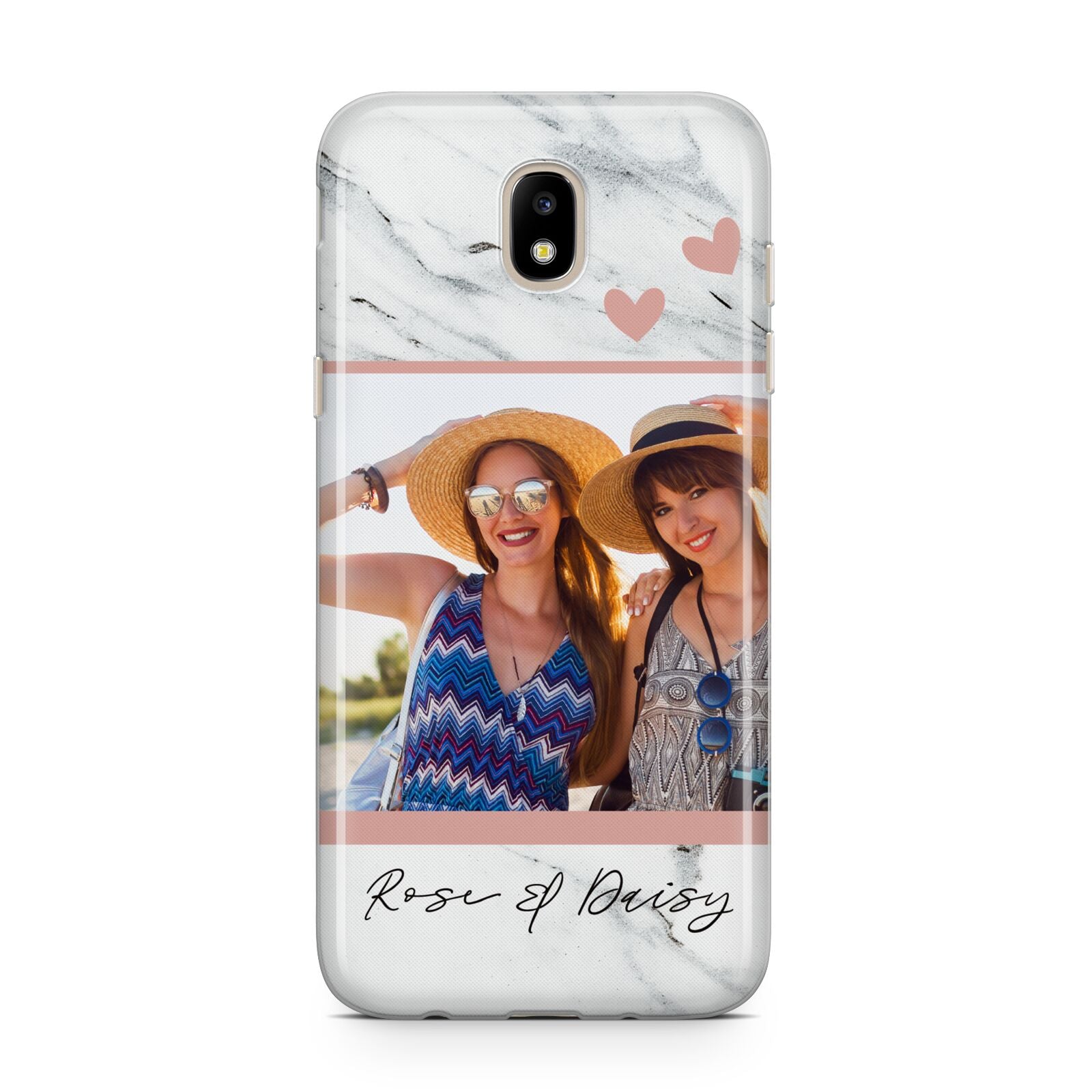 Marble Photo Upload with Text Samsung J5 2017 Case
