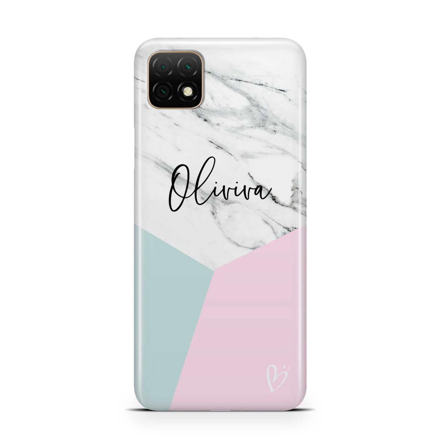 Marble Pink Geometric Personalised Huawei Enjoy 20 Phone Case