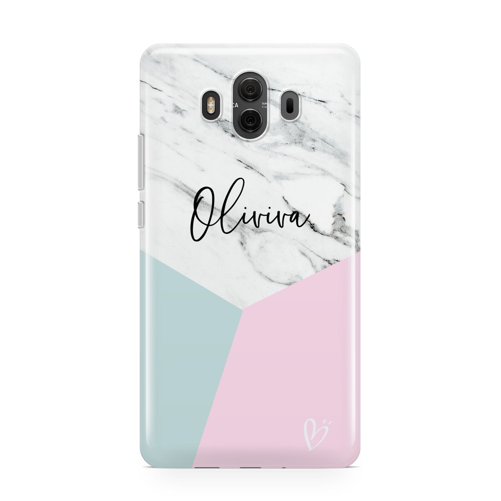 Marble Pink Geometric Personalised Huawei Mate 10 Protective Phone Case