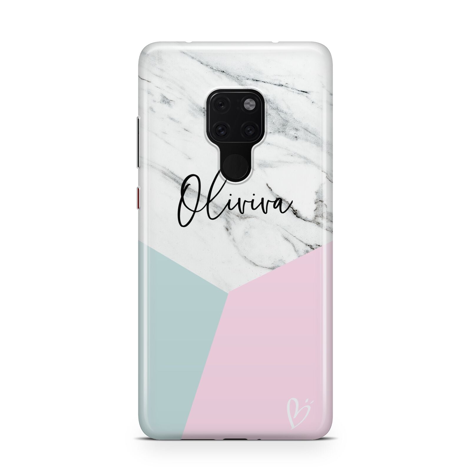 Marble Pink Geometric Personalised Huawei Mate 20 Phone Case