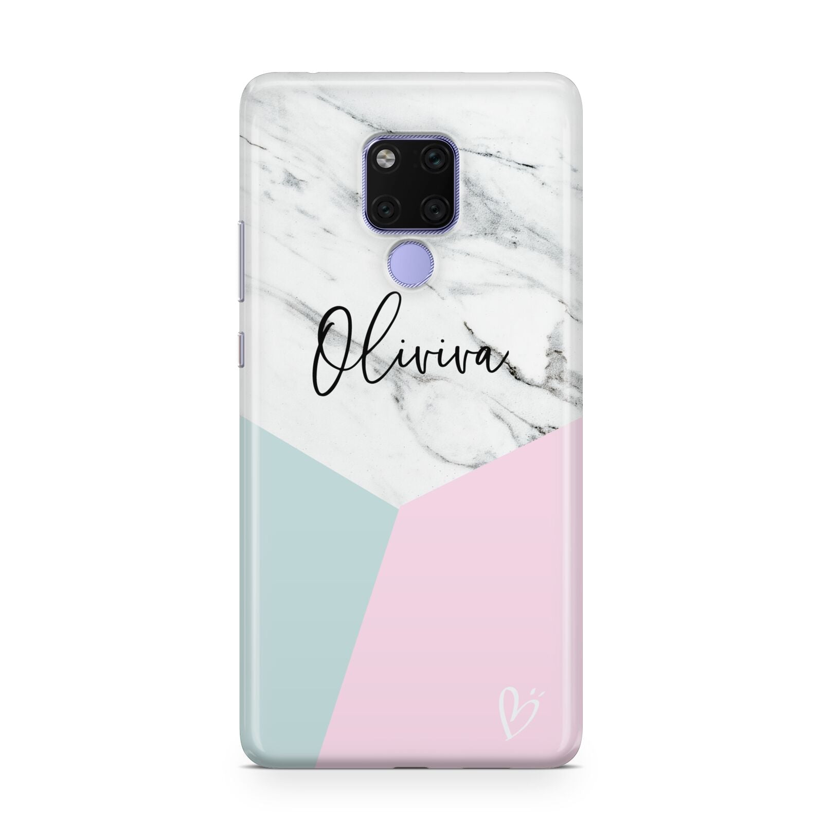 Marble Pink Geometric Personalised Huawei Mate 20X Phone Case