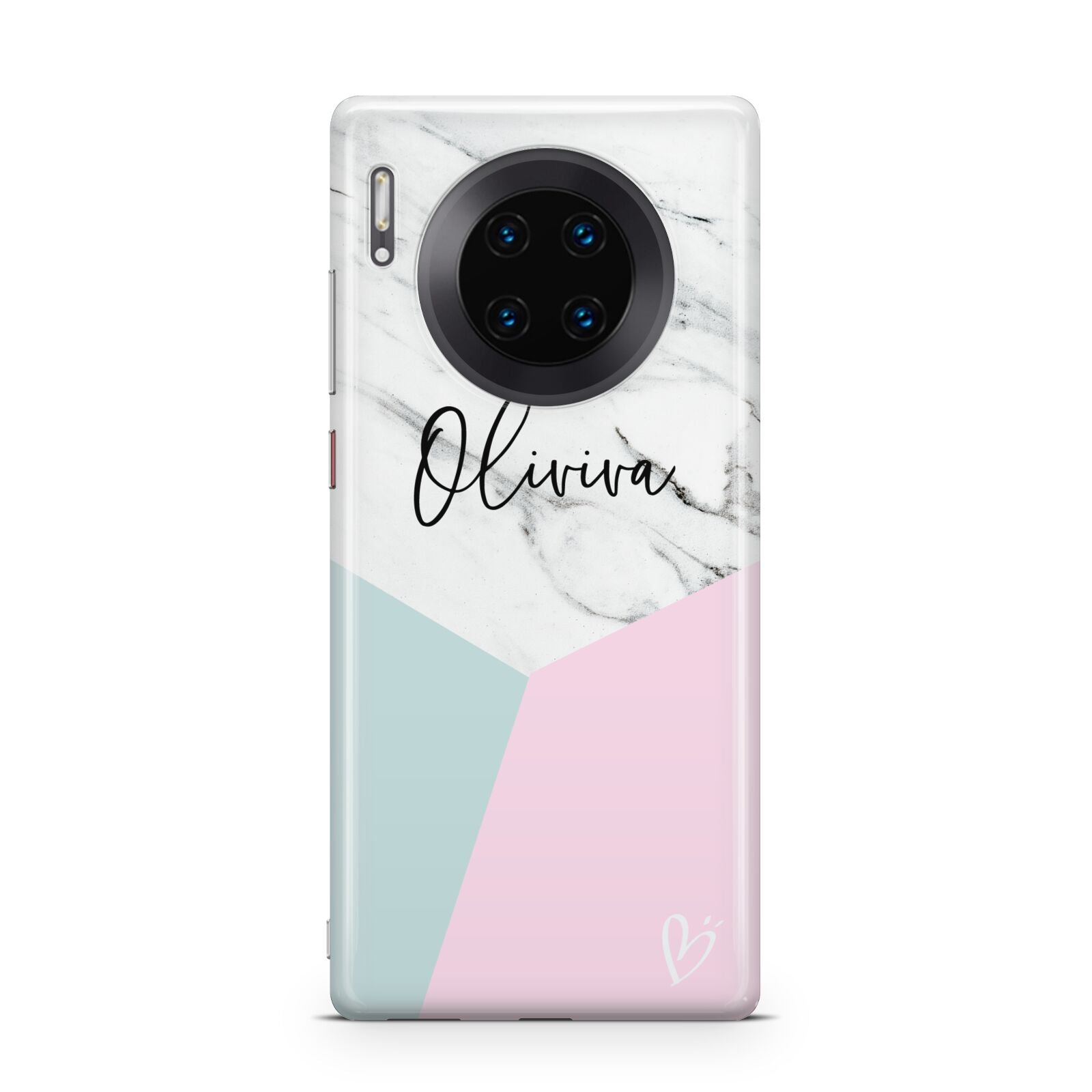 Marble Pink Geometric Personalised Huawei Mate 30 Pro Phone Case