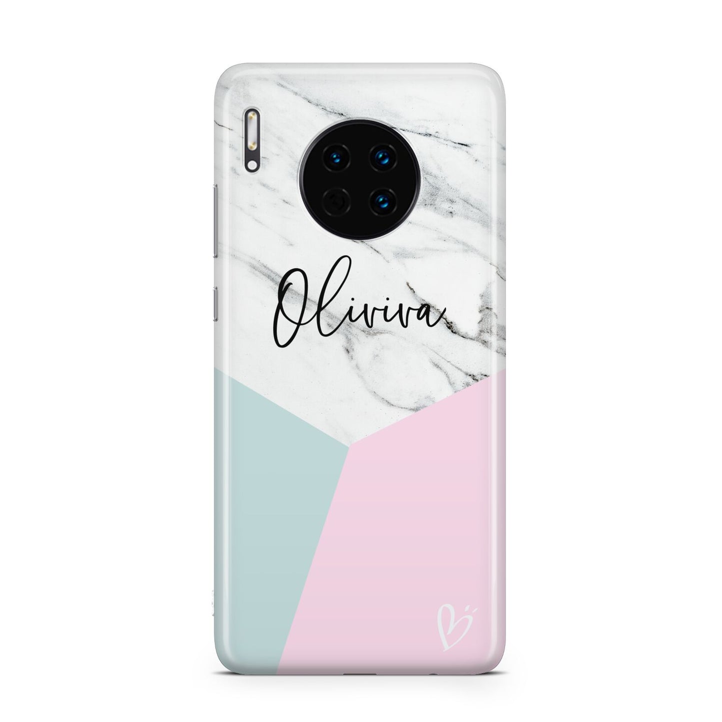 Marble Pink Geometric Personalised Huawei Mate 30