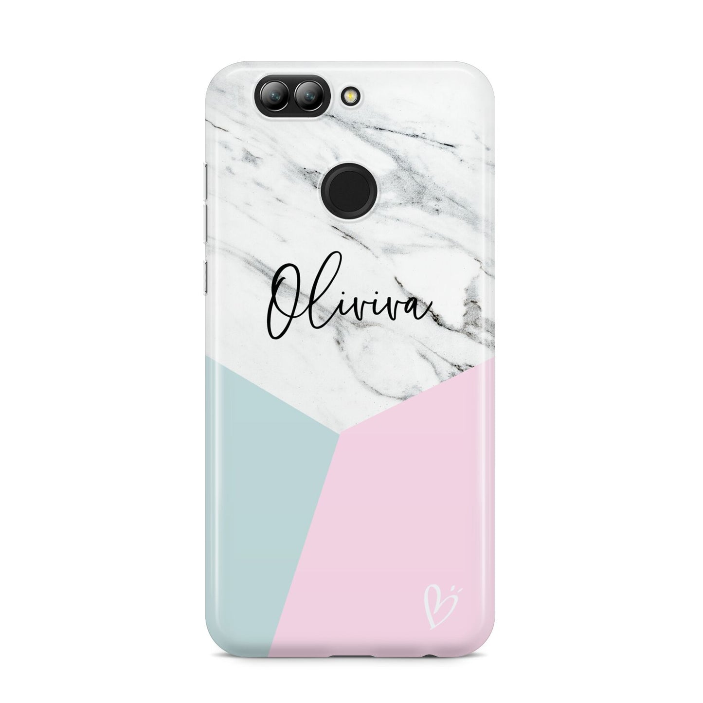 Marble Pink Geometric Personalised Huawei Nova 2s Phone Case