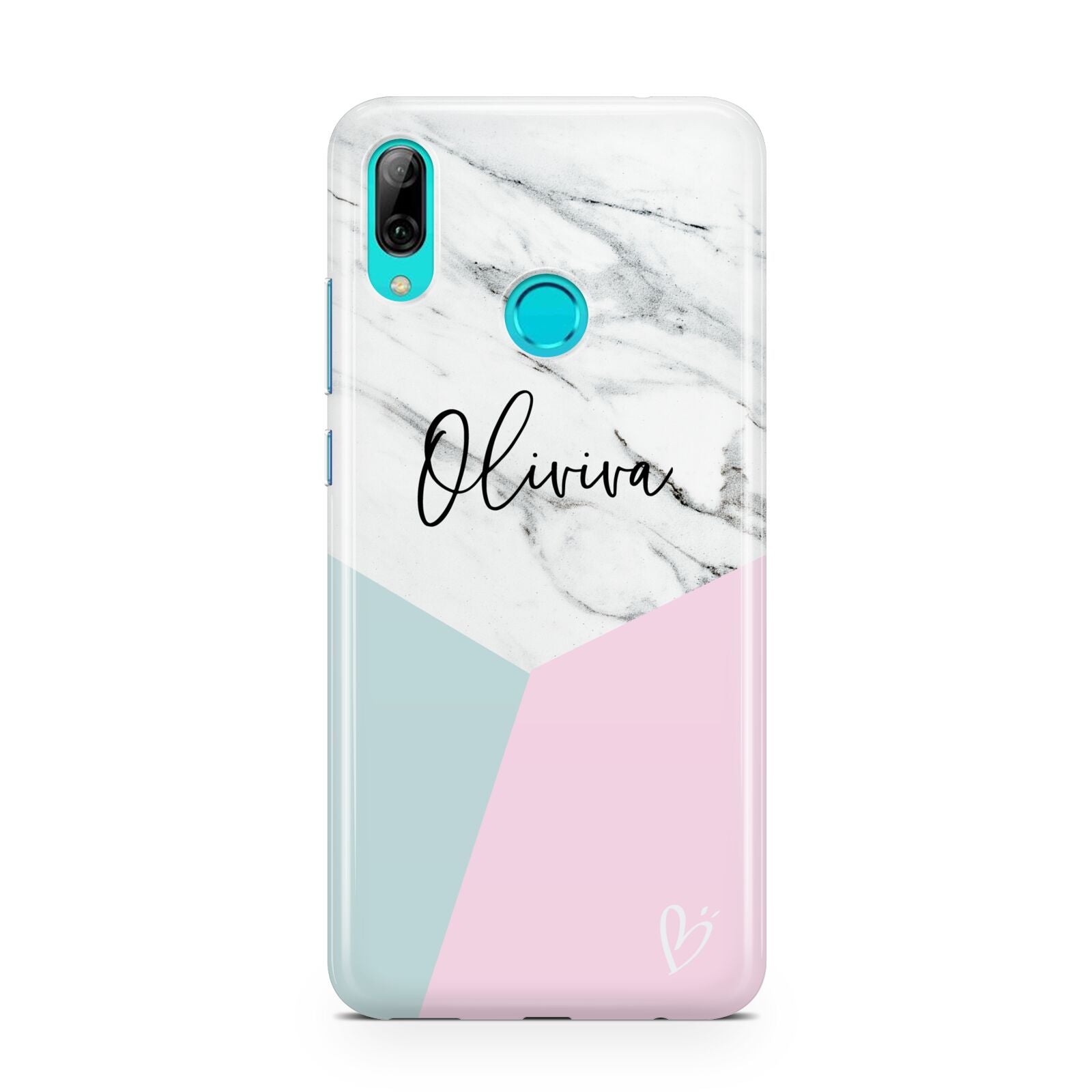 Marble Pink Geometric Personalised Huawei P Smart 2019 Case