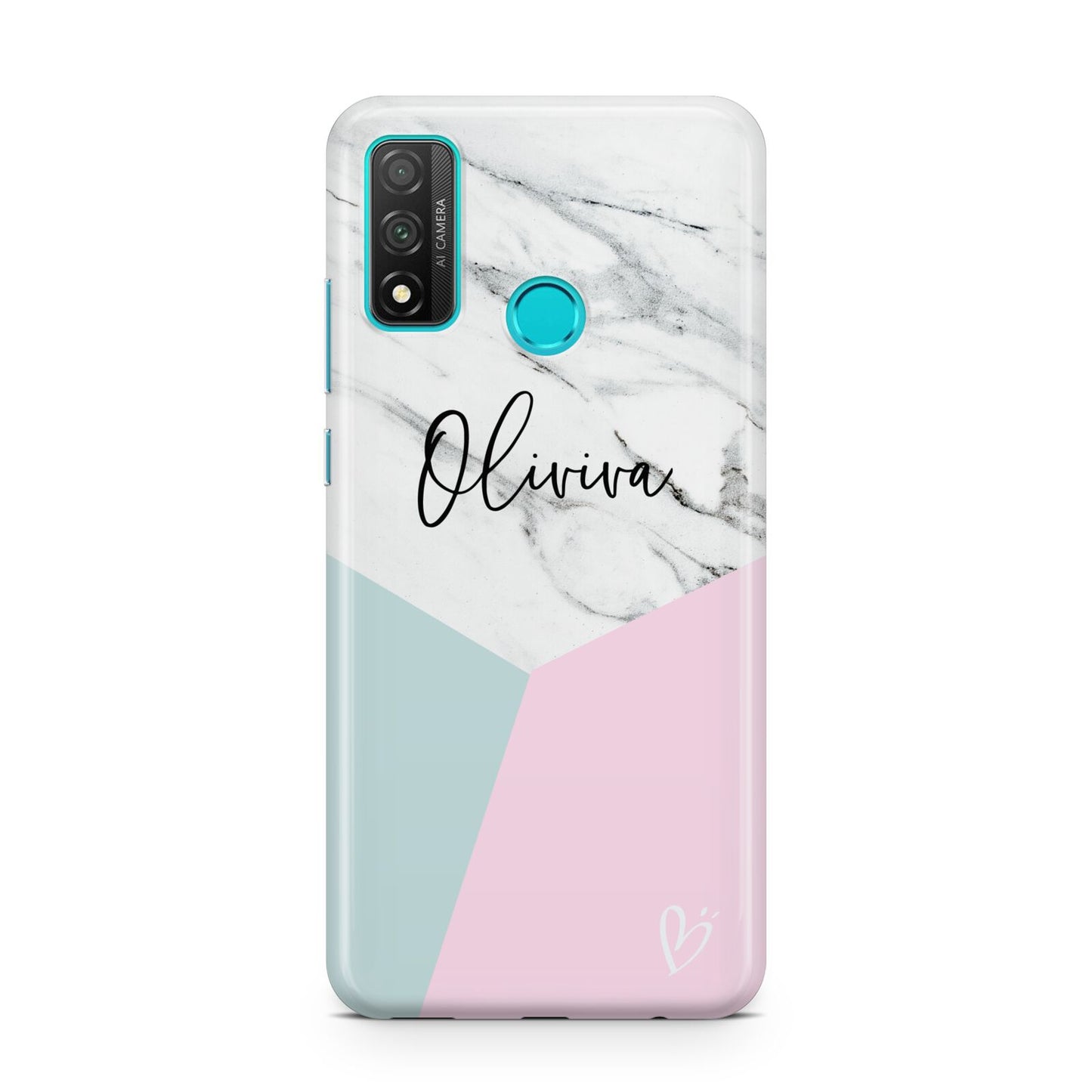 Marble Pink Geometric Personalised Huawei P Smart 2020