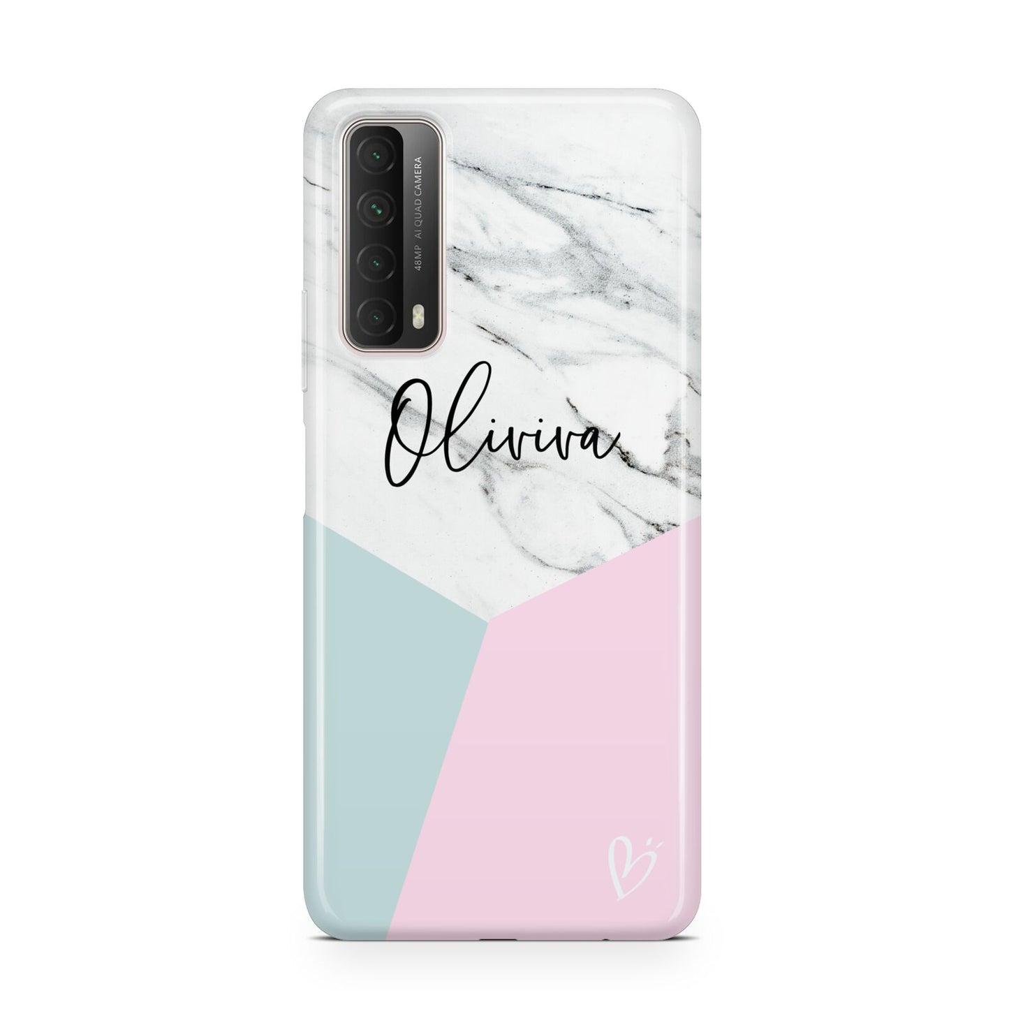 Marble Pink Geometric Personalised Huawei P Smart 2021