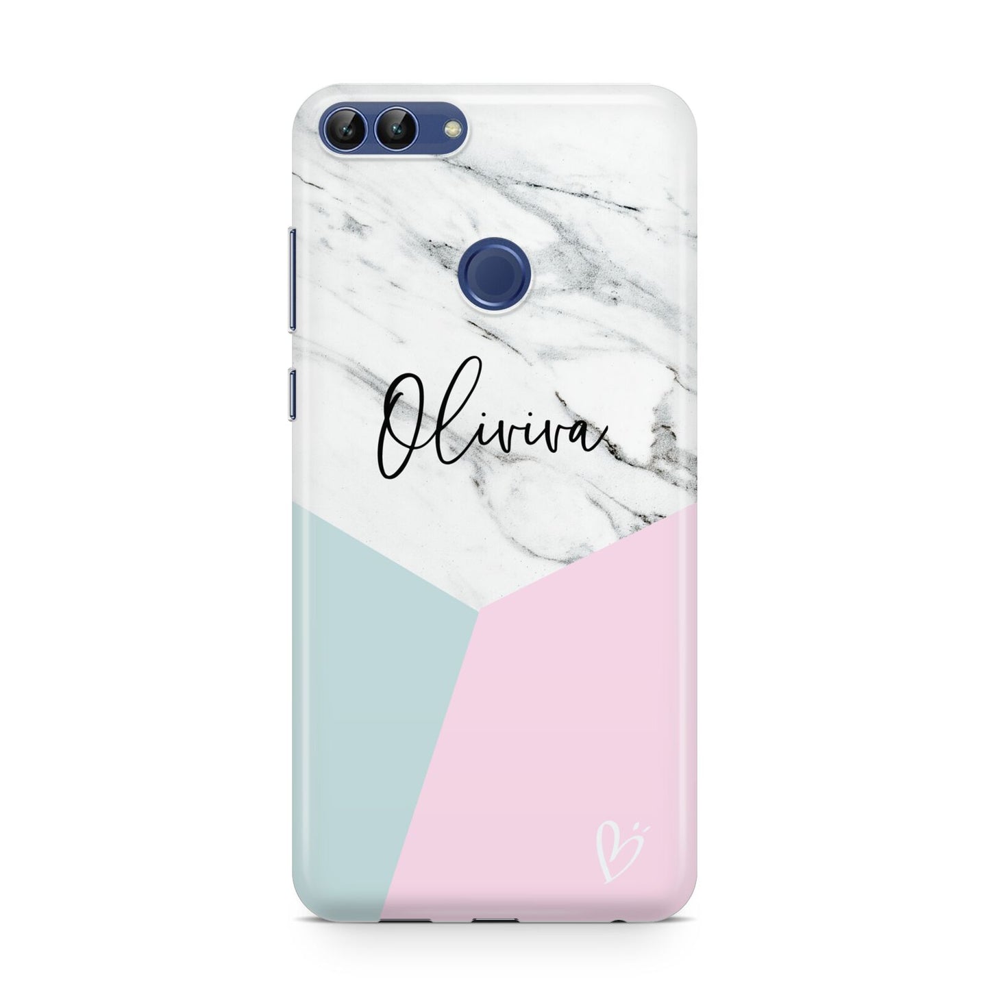 Marble Pink Geometric Personalised Huawei P Smart Case