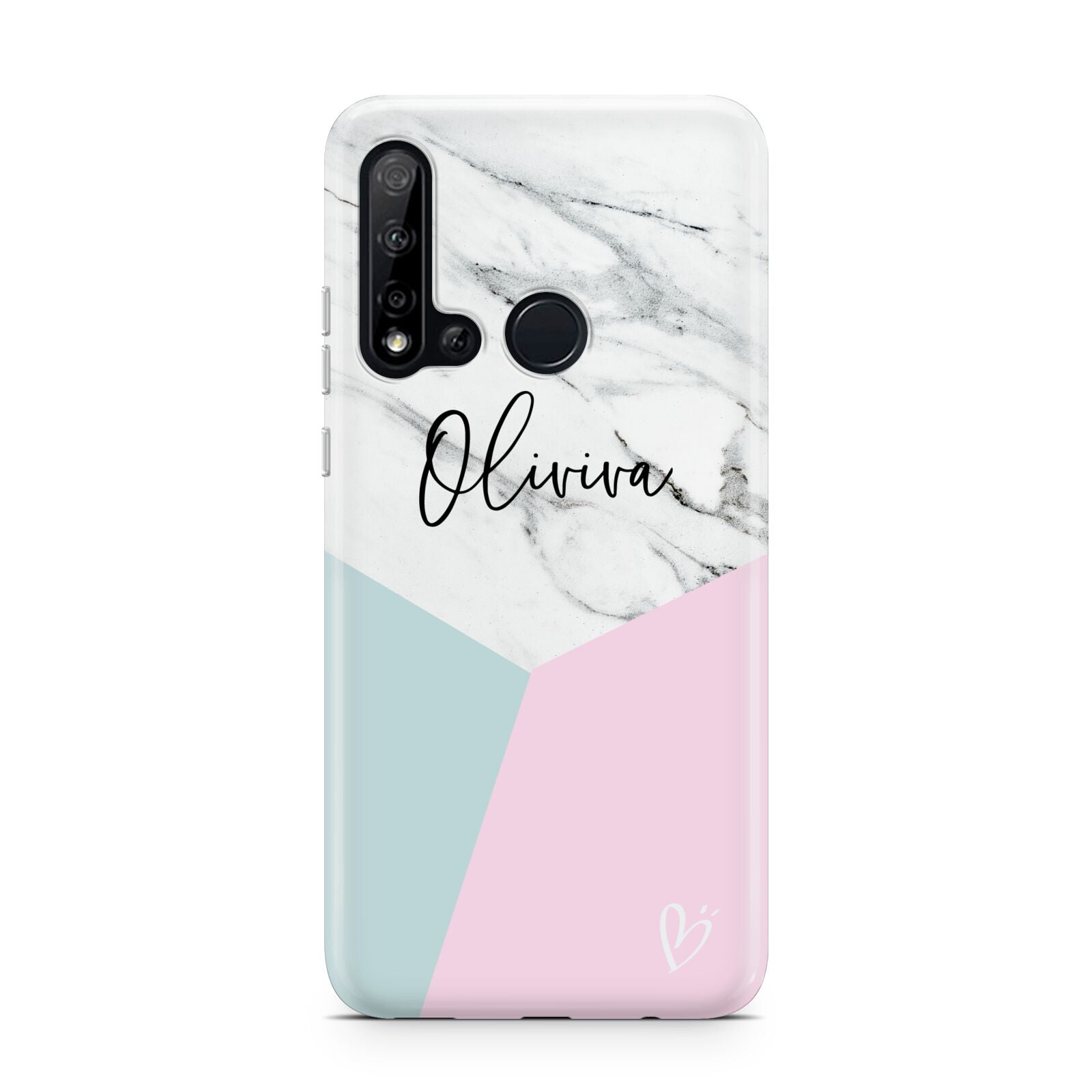 Marble Pink Geometric Personalised Huawei P20 Lite 5G Phone Case