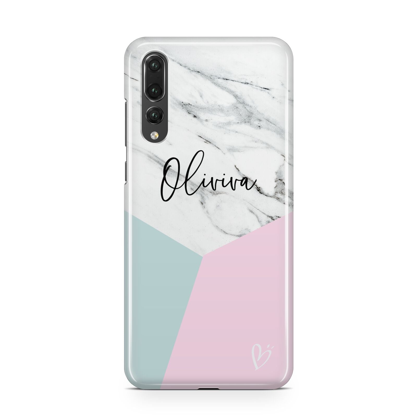 Marble Pink Geometric Personalised Huawei P20 Pro Phone Case