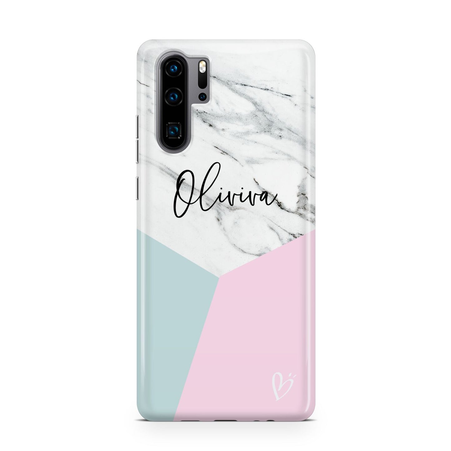 Marble Pink Geometric Personalised Huawei P30 Pro Phone Case