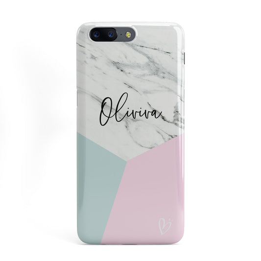 Marble Pink Geometric Personalised OnePlus Case