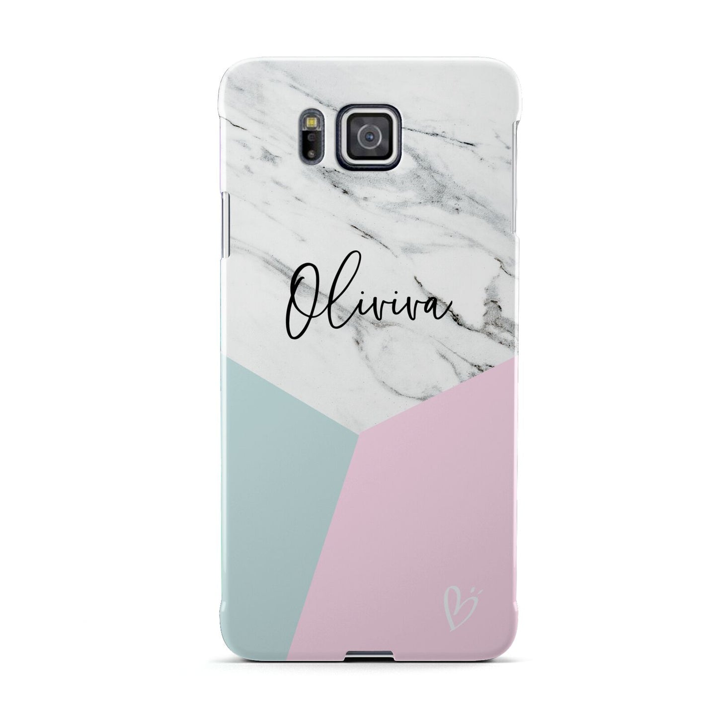 Marble Pink Geometric Personalised Samsung Galaxy Alpha Case