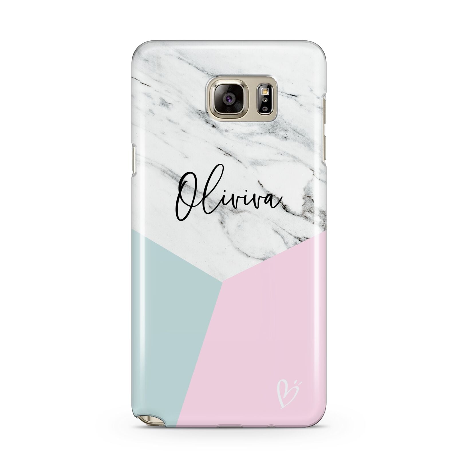 Marble Pink Geometric Personalised Samsung Galaxy Note 5 Case