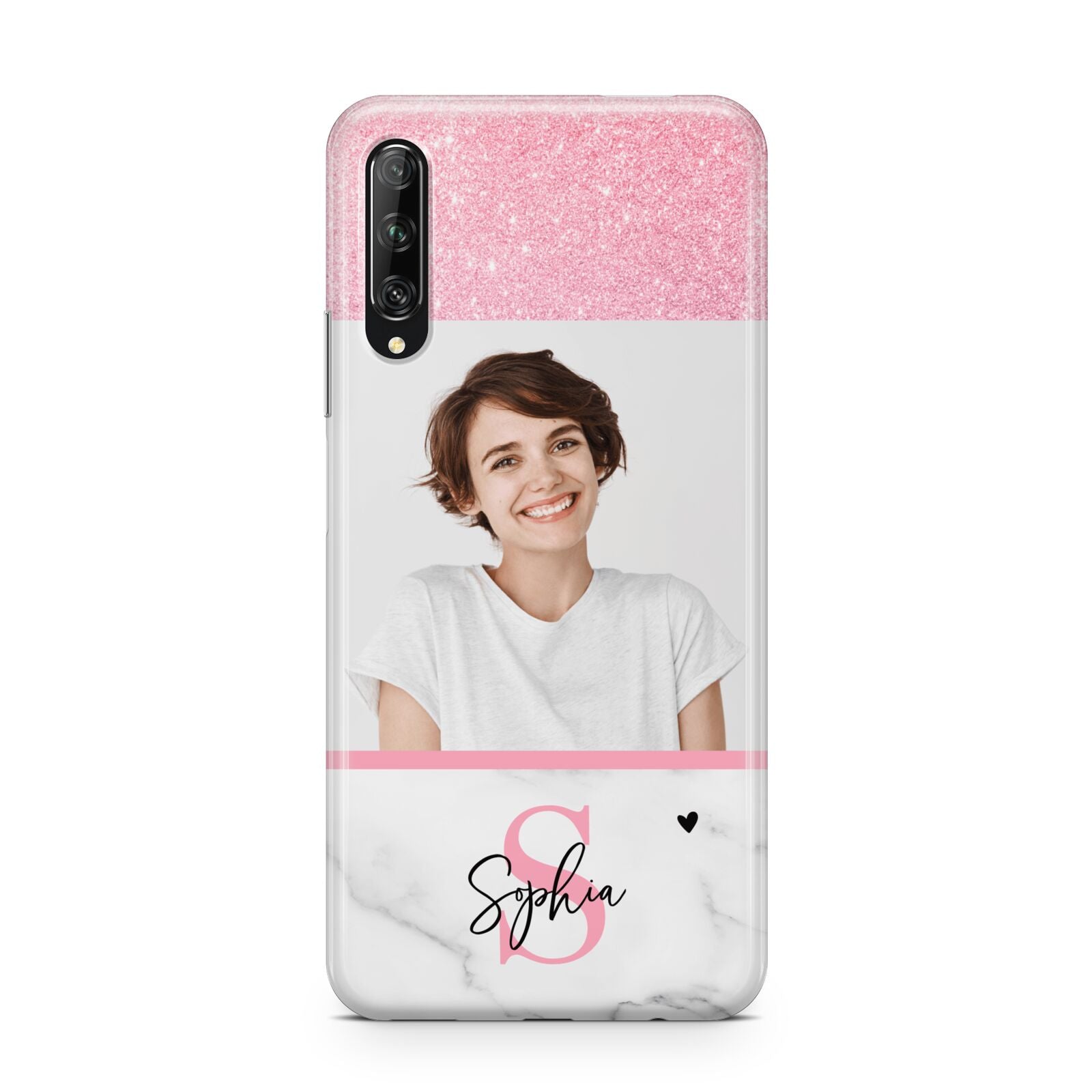 Marble Pink Glitter Photo Custom Huawei P Smart Pro 2019