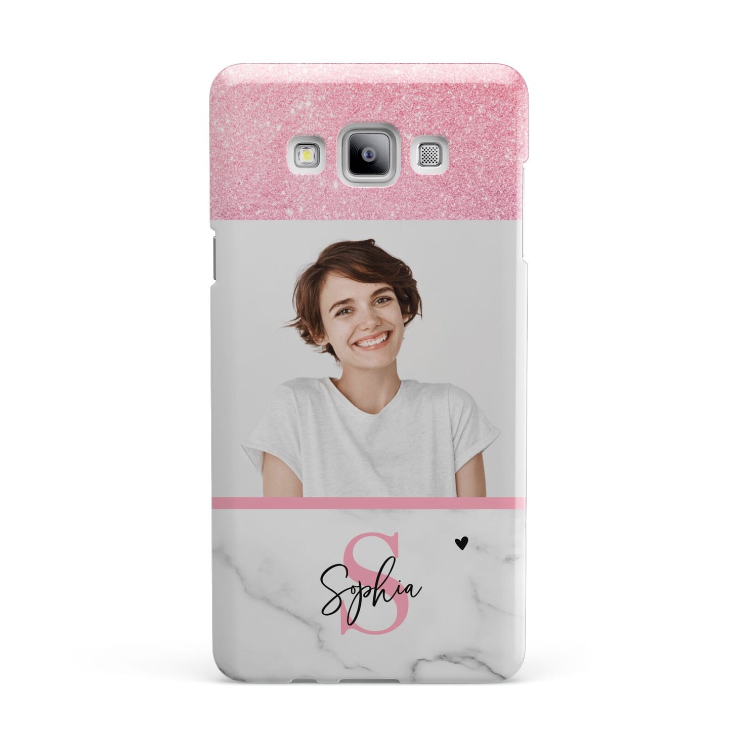 Marble Pink Glitter Photo Custom Samsung Galaxy A7 2015 Case