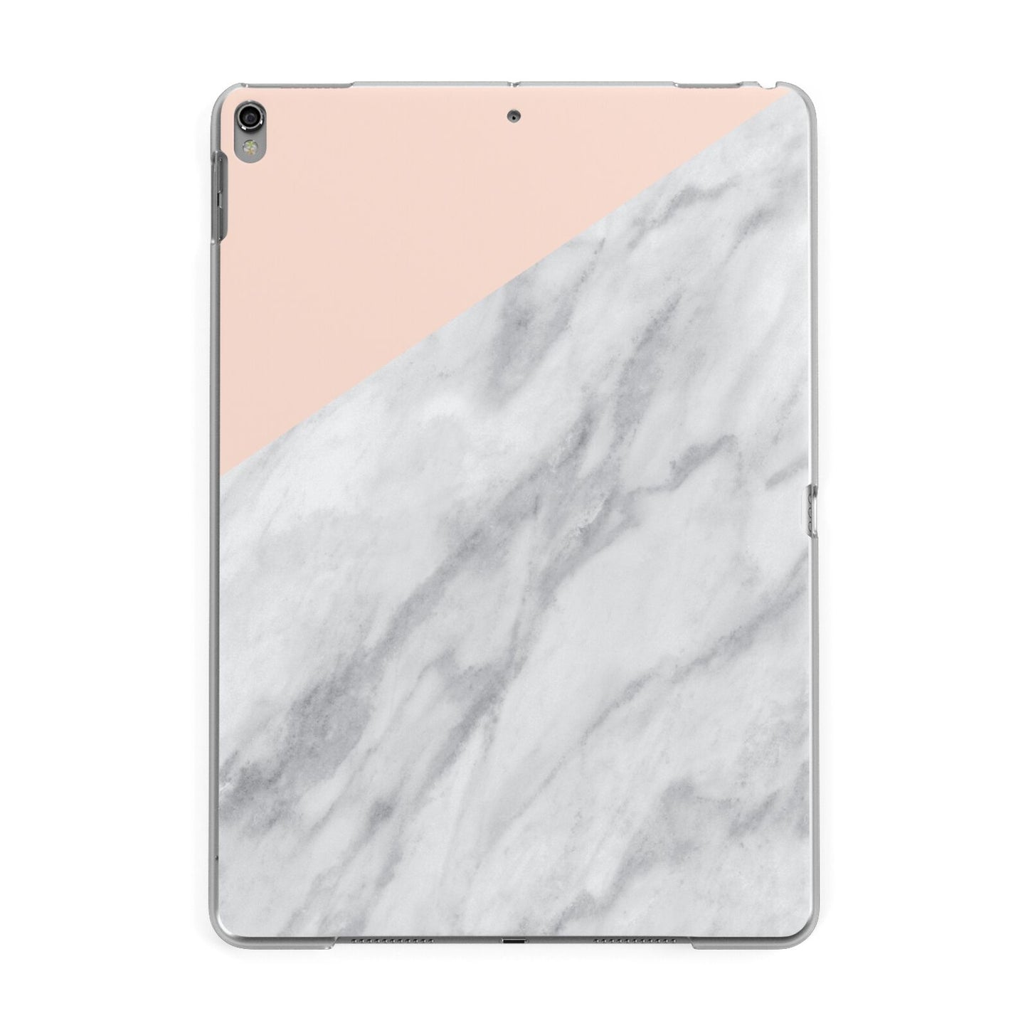 Marble Pink White Grey Apple iPad Grey Case