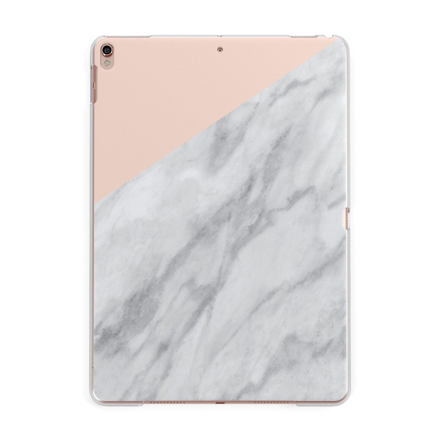 Marble Pink White Grey Apple iPad Rose Gold Case