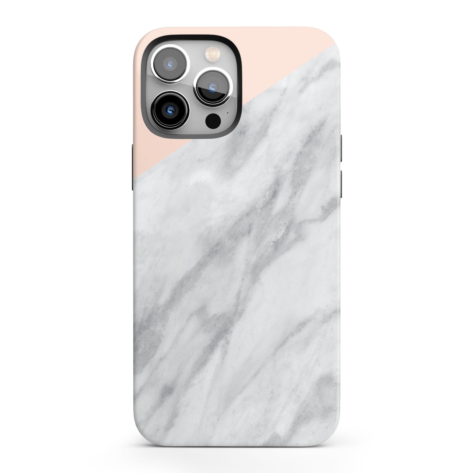 Marble Pink White Grey iPhone 13 Pro Max Full Wrap 3D Tough Case