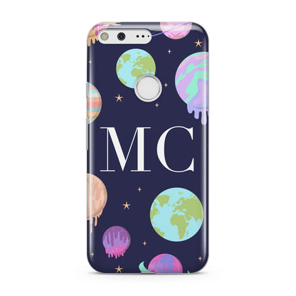 Marble Planets Personalised Initials Google Pixel Case