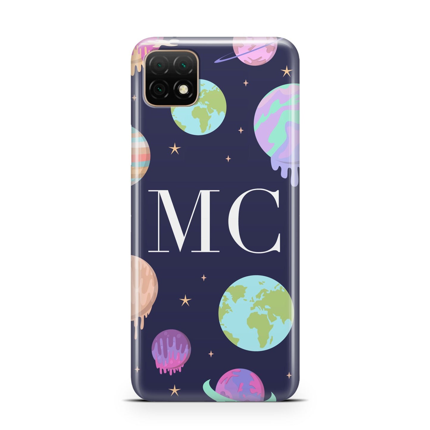 Marble Planets Personalised Initials Huawei Enjoy 20 Phone Case