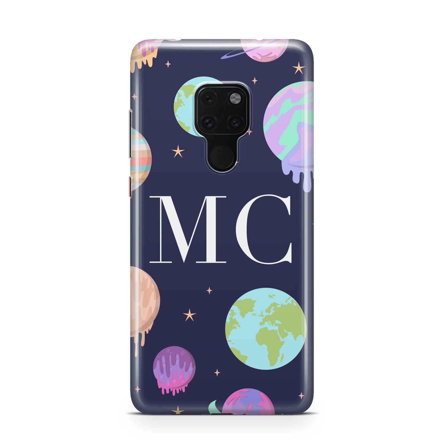 Marble Planets Personalised Initials Huawei Mate 20 Phone Case