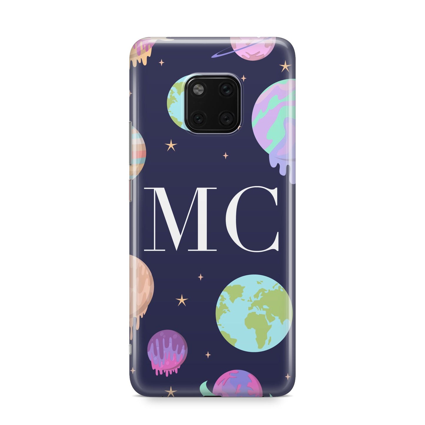 Marble Planets Personalised Initials Huawei Mate 20 Pro Phone Case