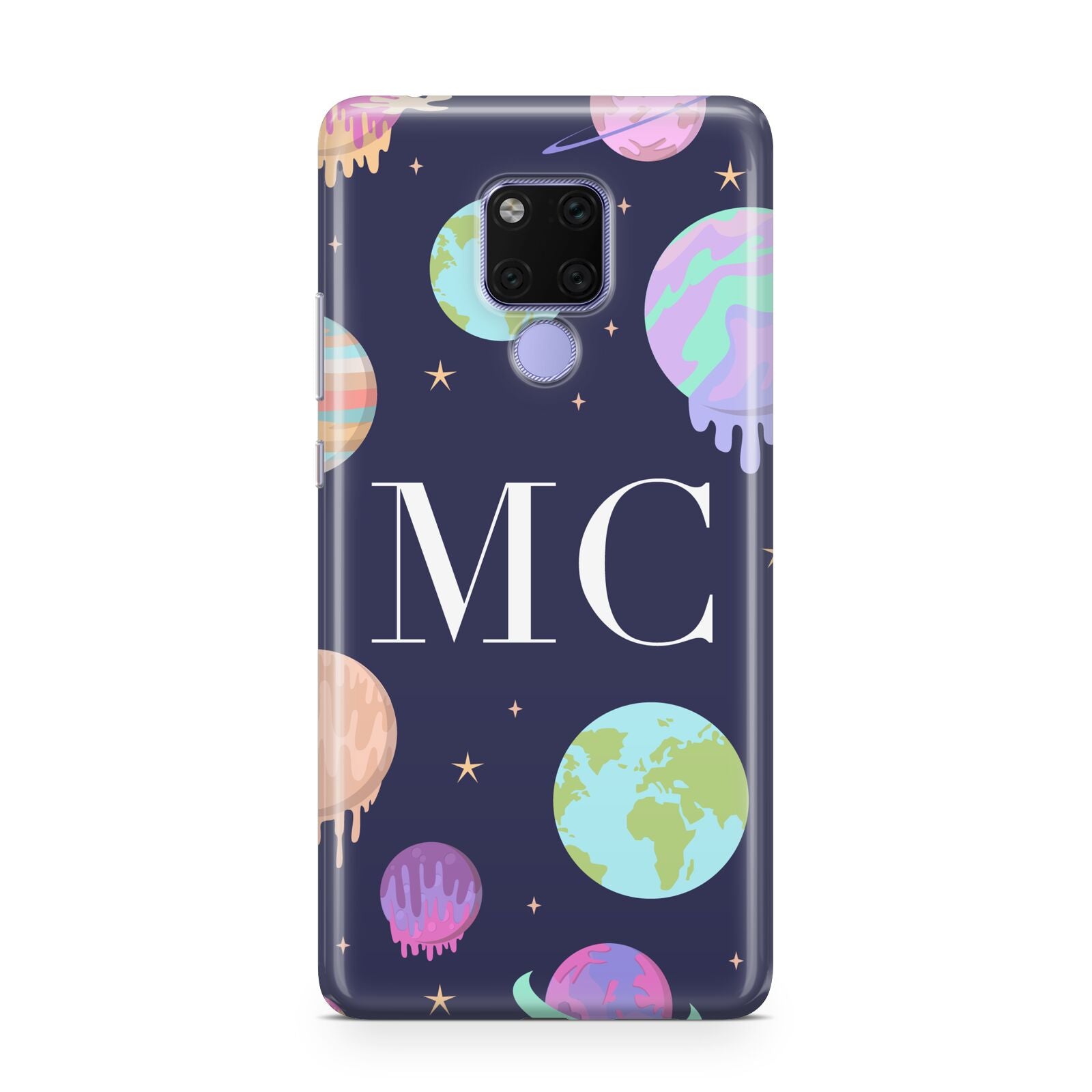 Marble Planets Personalised Initials Huawei Mate 20X Phone Case