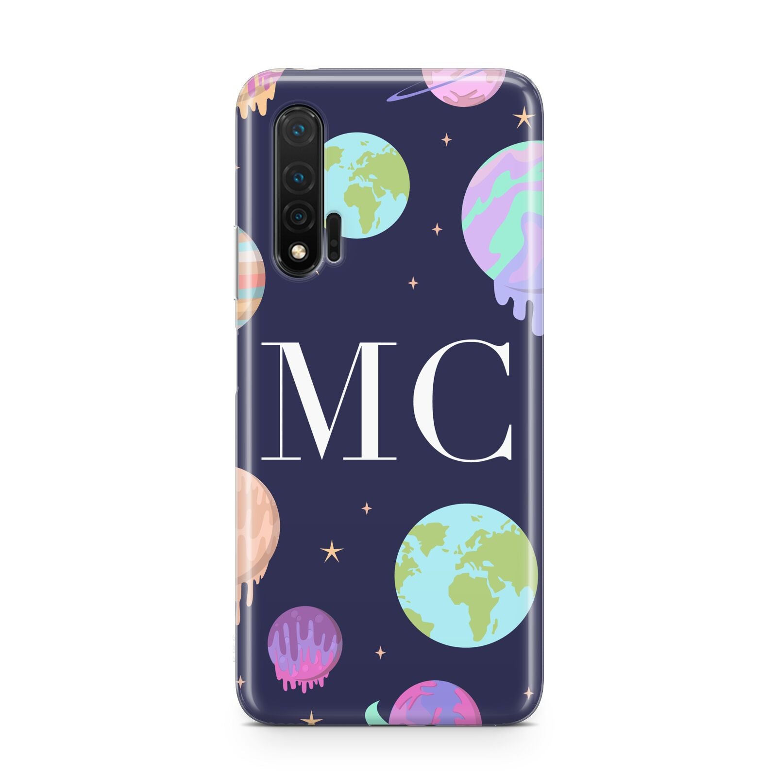 Marble Planets Personalised Initials Huawei Nova 6 Phone Case