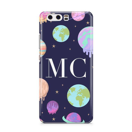 Marble Planets Personalised Initials Huawei P10 Phone Case