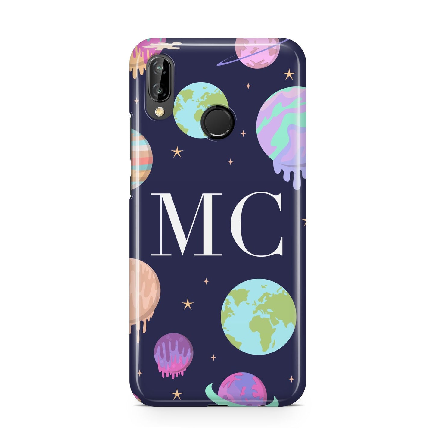 Marble Planets Personalised Initials Huawei P20 Lite Phone Case